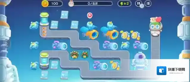 保卫萝卜4太空穿越第1关怎么过