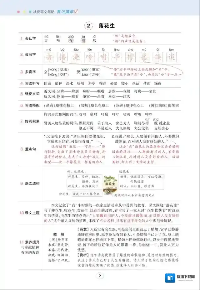 状元语文笔记背记
