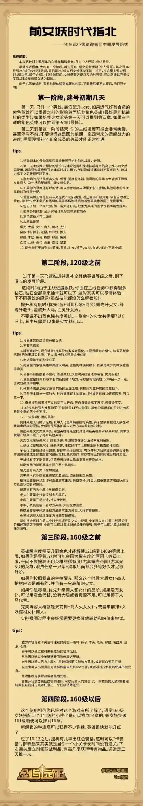 剑与远征萌新入门阵容攻略 新手英雄阵容搭配推荐