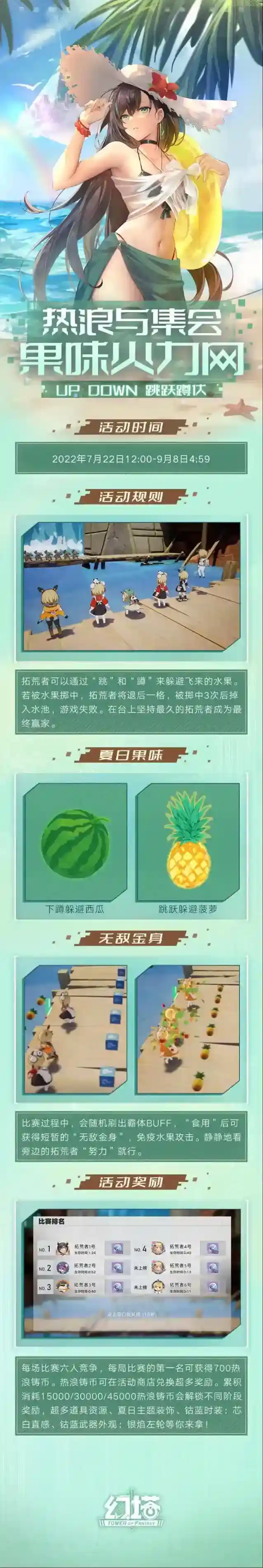《幻塔》热浪与集会-果味火力网即将开启