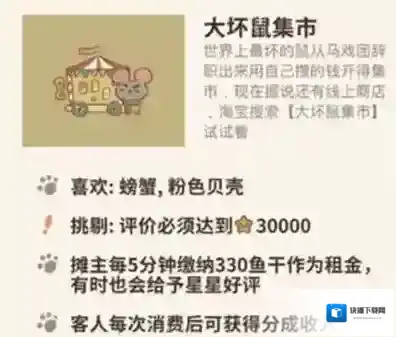 动物餐厅大坏鼠集市怎么解锁 获取条件介绍